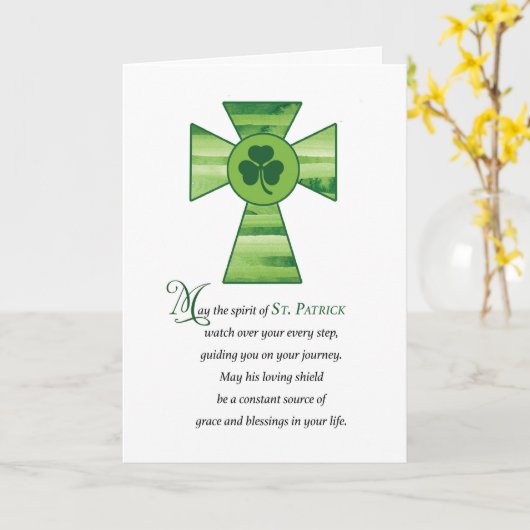 St. Patrick Zegeningen met Groene Kruis en Gebed Kaart (Gele Bloem)