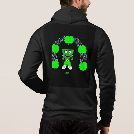 St. Patrick'FrankenCheese Mannen volledig-Zip Hook Hoodie (Achterkant)