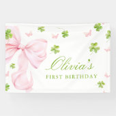St. Patricks 1st Birthday Girl Banner Party Sign (Horizontaal)