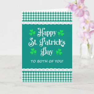 St Patrick's aan jullie beiden Shamrocks Groene ch Kaart