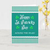 St Patrick's Across the Miles Shamrock Green Check Kaart (Gele Bloem)