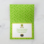 St. Patricks African American Boy Baby shower Bedankkaart (Binnen)