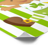 St. Patricks African American Boy Baby shower Poster (Hoek)