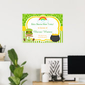 St. Patricks African American Boy Baby shower Poster (Thuiskantoor)