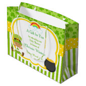 St. Patricks African American Girl Baby shower Groot Cadeauzakje (Achterkant Gekanteld)
