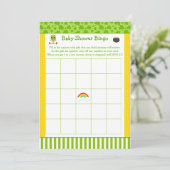 St Patricks Afro-Amerikaans Baby shower Bingo Kaart (Staand voorkant)