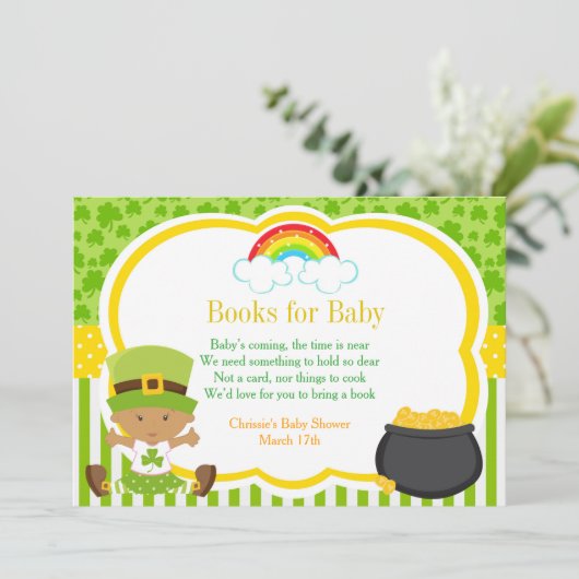 St Patricks Baby shower Boeken voor Baby Kaart (Staand voorkant)