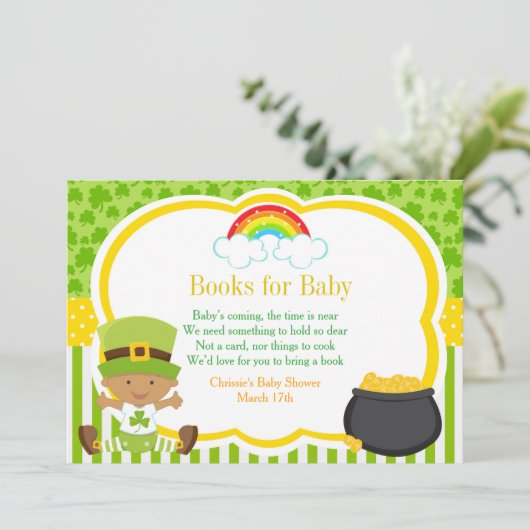 St Patricks Baby shower Boeken voor Baby Kaart (Staand voorkant)