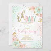 St. Patrick's Baby shower Invitation Irish Shower Kaart (Voorkant)