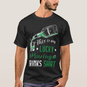 St Patricks Bartender Lucky Pesting Drinken Barten T-shirt