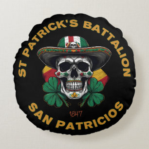 St. Patricks Bataljon San Patricios Iers-Mexicaans Rond Kussen
