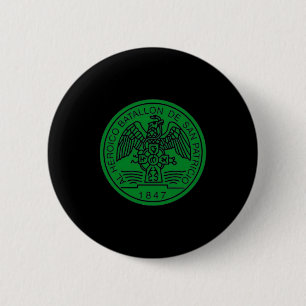 St Patricks Bataljon San Patricios Iers Mexicaans  Ronde Button 5,7 Cm