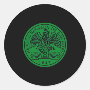 St Patricks Bataljon San Patricios Iers Mexicaans Ronde Sticker