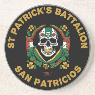 St Patricks Bataljon San Patricios Iers Mexicaans Zandsteen Onderzetter