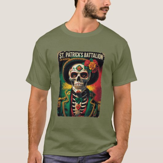 St Patricks Battalion San Patricios Irish Mexican T-shirt (Voorkant)