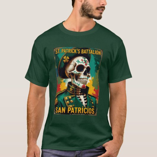 St Patricks Battalion San Patricios Irish Mexican T-shirt (Voorkant)