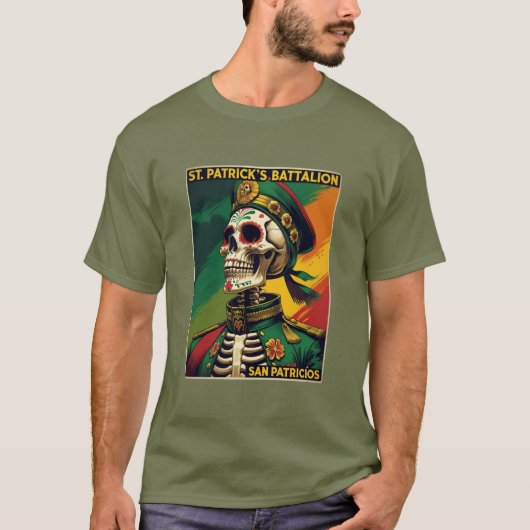 St Patricks Battalion San Patricios Irish Mexican T-shirt (Voorkant)
