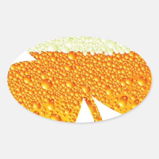 st patricks bierklaver ovale sticker (Voorkant)
