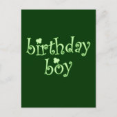 St Patrick's Birthday Boy met Shamrocks Briefkaart (Voorkant)