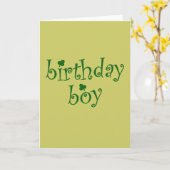 St Patrick's Birthday Boy met Shamrocks Kaart (Gele Bloem)