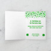 St Patrick's Birthday Cake Custom Candles Greeting Kaart (Binnen)