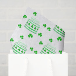 St. Patrick's Birthday Cake Pattern Tissuepapier