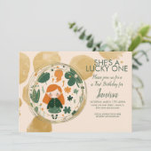 St. Patricks Birthday Girl Shamrock Any Age Kaart (Staand voorkant)