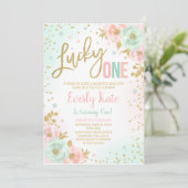 St. Patrick's Birthday Invitation Lucky One Party Kaart (Staand voorkant)