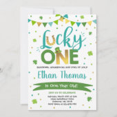 St. Patrick's Birthday Invitation Lucky One Party Kaart (Voorkant)