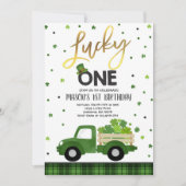St. Patrick's Birthday Invitation Lucky One Party Kaart (Voorkant)