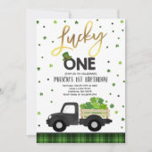 St. Patrick's Birthday Invitation Lucky One Party Kaart (Voorkant)