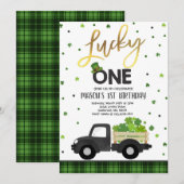 St. Patrick's Birthday Invitation Lucky One Party Kaart (Voorkant / Achterkant)