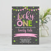 St. Patrick's Birthday Invitation Lucky One Party Kaart (Staand voorkant)