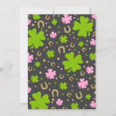 St. Patrick's Birthday Invitation Lucky One Party Kaart (Achterkant)