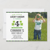 St Patrick's Birthday Invitation with Photo Kaart (Voorkant)