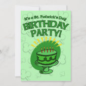 St. Patrick's Birthday Party nodigt  uit Kaart (Voorkant)