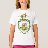St Patrick's Blarney Castle Irish Harp of Erin T-shirt (Voorkant)