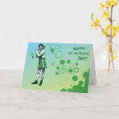 St. Patricks Blazende Blaasinstrument van het Man Kaart (Gele Bloem)