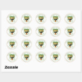 St. Patrick's Bowl & Shamrocks Adres Ronde Sticker (Vel)