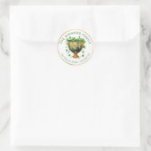 St. Patrick's Bowl & Shamrocks Adres Ronde Sticker (Tas)