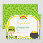 St Patricks Boy Baby shower Luier Raffle Kaart (Voorkant / Achterkant)