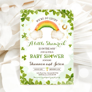 St Patrick's Boy Little Shamrock Baby shower Kaart