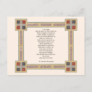 St. Patrick's Breastplate Prayer met Keltische Kno Briefkaart