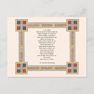 St. Patrick's Breastplate Prayer met Keltische Kno Briefkaart