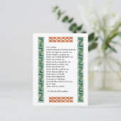 St. Patrick's Breastplate Prayer met Keltische Kno Briefkaart (Staand voorkant)