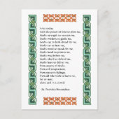 St. Patrick's Breastplate Prayer met Keltische Kno Briefkaart (Voorkant)