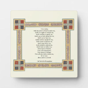 St. Patrick's Breastplate Prayer met Keltische Kno Fotoplaat