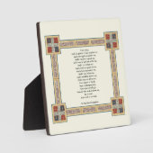 St. Patrick's Breastplate Prayer met Keltische Kno Fotoplaat (Voorkant)