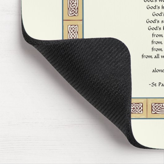 St. Patrick's Breastplate Prayer met Keltische Kno Muismat (Hoek)