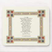 St. Patrick's Breastplate Prayer met Keltische Kno Muismat (Voorkant)